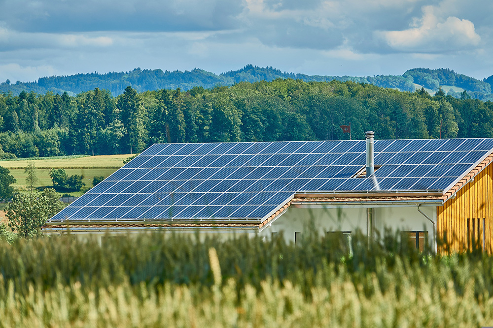 Solardachanlage auf einem Satteldach
